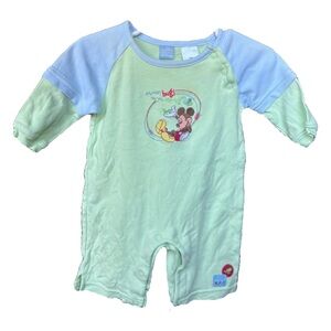 Disney Green and Blue Mickey Mouse Bodysuit